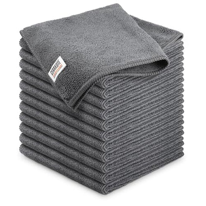 CERAKOTE Microfiber Towels (12 Pack) - Cleaning and Application Towels - Durable 300 GSM Lint-Free Material - Ideal for Cars, Home, Shop and Office - size: 12.5" x 12.5"