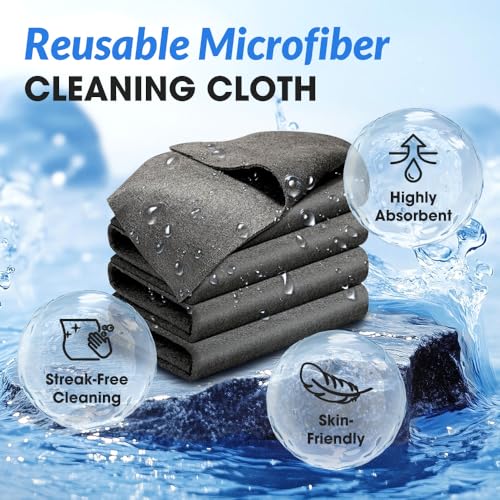 Multifunctional Magic Cloth, Reusable Thickened Magical Cleaning Cloth, Streak Free Magical Microfiber Cleaning Cloth, Suitable for Glass,Window, Kitchen, Cars (10PC) - color: 10pc