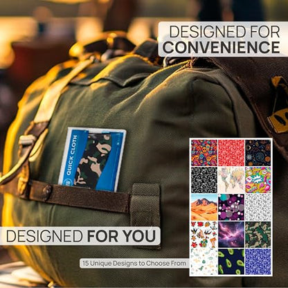 Microfiber Wholesale Quick Cloth Glasses Cleaning Cloths – 5x7, Camo, 2 Pack with Case | Double-Sided Lens Cleaner for Eyeglasses, Camera, Screens & Glass | Reusable Microfiber Glass Polishing Cloths - color: Camo, size: 5"x7"