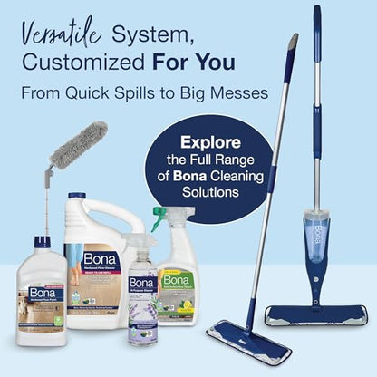 Bona Hardwood Floor Premium Spray Mop - Includes Wood Floor Cleaning Concentrate and Machine Washable Microfiber Cleaning Pad - Dual Zone Cleaning Design for Faster Cleanup - style: Premium Spray Mop: Concentrate Packet
