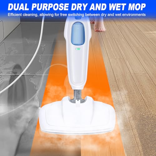 Electric Cleaner Floor Hot Steam Mop 1500W Floor Steam Cleaner 5-in-1 Tile Cleaner Hard Wood Floor Cleaner MultiPurpose Handheld Steam Cleaner with 2 Washable Microfiber Pads