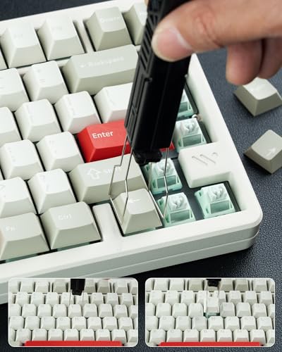 Keymatic 2-in-1 Switch Puller and Keycap Puller for Mechanical Keyboard, Key Switch with 4-Claw Grip, One-Press Eject Design for Fast & Stable Removal,Black - color: Black