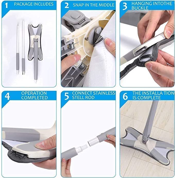 Mop Replacement Heads Medium X-Shape Microfiber Mop - color: X-shape Microfiber Mop