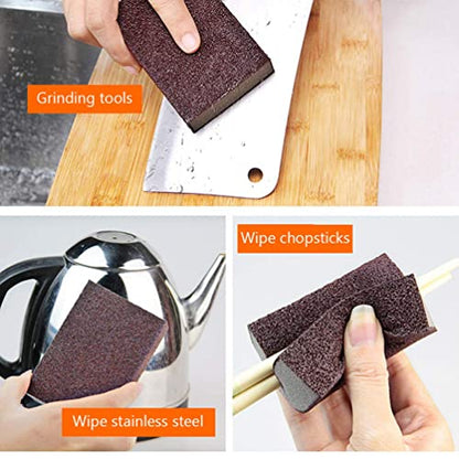 Mineral Sponge, Carborundum Sponges, Mineral Sponge for Stainless Steel, Reusable Household Cleaning Tools for Dishes (B. 10pcs) - color: B. 10pcs