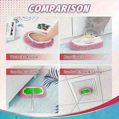 1Pc Washable Microfiber Mop Pad, Reusable Wet and Dry Floor Cleaning Cloth for Home Floor Cleaning