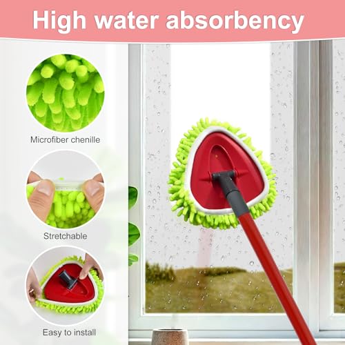 Mop Heads Replacement for Ocedar, Mop Replace Head for Ocedar EasyWring 1 Tank, Microfiber Spin Mop Refills, Include 4 Spin Mop Replacement Head Deep Cleaning Machine Washable with 2 Scrubber Mop Head - size: 4 Mop Head & 2 Upgraded Scrubber