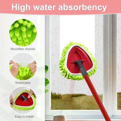 Mop Heads Replacement for Ocedar, Mop Replace Head for Ocedar EasyWring 1 Tank, Microfiber Spin Mop Refills, Include 4 Spin Mop Replacement Head Deep Cleaning Machine Washable with 2 Scrubber Mop Head - size: 4 Mop Head & 2 Upgraded Scrubber