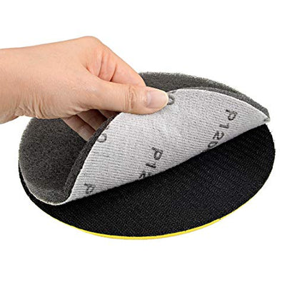 uxcell 6pcs Drill Power Brush Tile Scrubber Scouring Pads 7 Inch Hoop and Loop 1200-Grits Surface Conditioning Disc for Household Cleaning