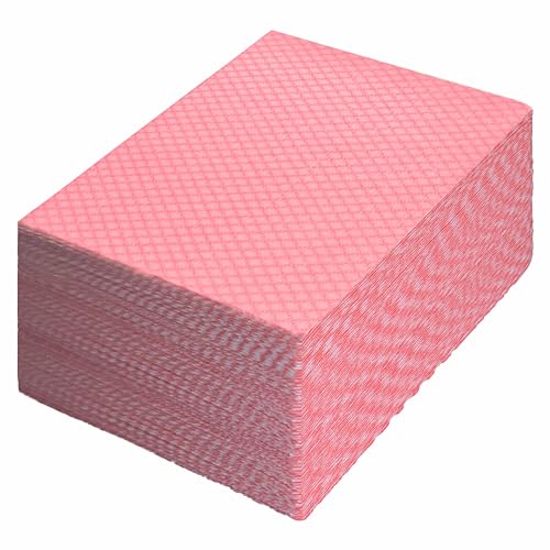 Disposable Kitchen Cleaning Cloths Dish Towels Dish Cloth Reusable Cloths for Kitchen, Bathroom, Household Cleaning (Red 100 Pack) - color: Red 100 Pack