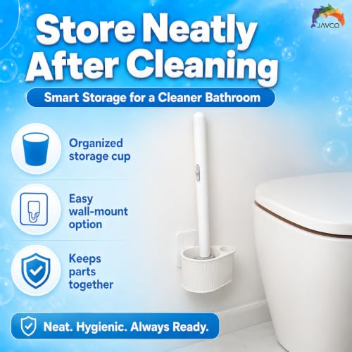 Pumice Stone for Toilet Bowl Cleaning, 8-in-1 Toilet Cleaning Kit with 6 Replaceable Fish Heads, 17" Extra Long Handle, Wall Mount Holder, Removes Hard Water Stains, Mineral Deposits & Rust Rings