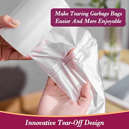 4 Gallon 180pcs Small Clear Trash Bags Strong Garbage Bags, Bathroom Trash Can Bin Liners, Plastic Bags for Office, Waste Basket Liner, Fit 12-15 Liter, 3.5,4,4.5 Gal（Clear 180） - color: Clear, size: 180 Count (Pack of 1)