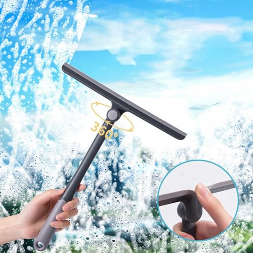 Shower Squeegee for Shower Doors, Shower Squeegee for Glass Doors, Bathroom, Mirrors, Windows Cars and Tile Walls, Silicone Handle Shower Squeegee 18 Inch (C)