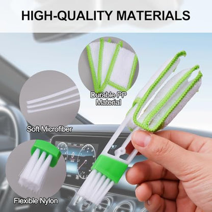 Air Vent Cleaning Brush, Car Vent Cleaner, Duster Brush, Multifunctional, Removable & Washable for Computer Keyboards, Fans, Car Interior Cleaning Air Conditions Fan Dusters