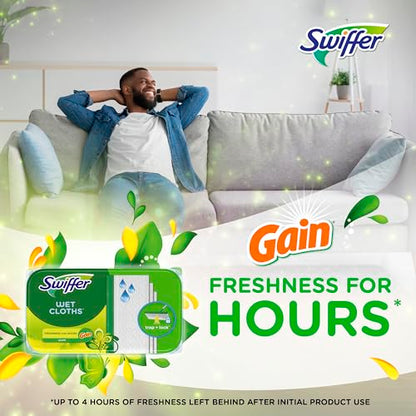 Swiffer Sweeper Wet Mopping Cloths, Multi-Surface Floor Cleaner with Gain Original Scent, 24 Count (Pack of 3) - size: 24 Count (Pack of 3)