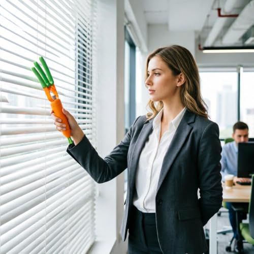 Blind Cleaner Tool, Carrot Shape Detachable Brush, Microfiber Sleeve Duster, Window Blind Cleaning Tool, Dust Removal Brush for Bedroom Living Room Office Dorm Car Ac 10.3x1.57in