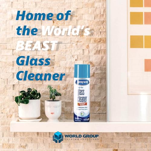 Glass Cleaner Foam, Foaming Action & Spray, 19oz - 2 Pack - Clean Fresh Scent - Bundled With 2 Microfiber Rags