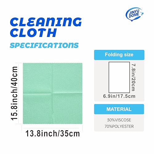 Reusable Kitchen Cleaning Cloths Dish Towels Dish Cloth Handi Wipe Reusable Cloths for Kitchen, Bathroom, Household Cleaning 100Pack Blue (Green 100 Pack) - color: Green 100 Pack