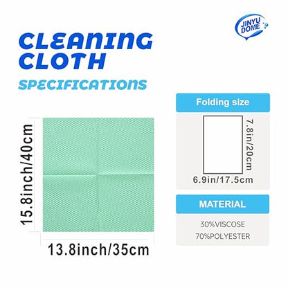 Reusable Kitchen Cleaning Cloths Dish Towels Dish Cloth Handi Wipe Reusable Cloths for Kitchen, Bathroom, Household Cleaning 100Pack Blue (Green 100 Pack) - color: Green 100 Pack