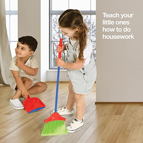 Play22 Kids Cleaning Set 4 Piece - Toy Cleaning Set Includes Broom, Mop, Brush, Dust Pan - Toy Kitchen Toddler Set is A Great Toy Gift for Boys & Girls (Pack of 2) - size: child-size (Pack of 2)