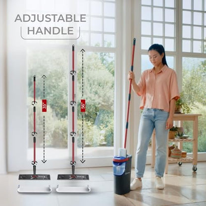 O-Cedar H2prO Flat Mop System | Quick Everyday Cleaning | Dual-Tank Fresh Water System | Machine Washable Reusable Microfiber Mop Pad | Safe on Hardwood, Tile & Vinyl Floors - size: H2prO