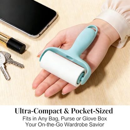 Extra Sticky Lint Roller Set- Blue Lint Remover with 3 Refill Rolls and Ergonomic Handle for Pet Hair Removal on Clothes, Furniture, Carpet, Car Seat