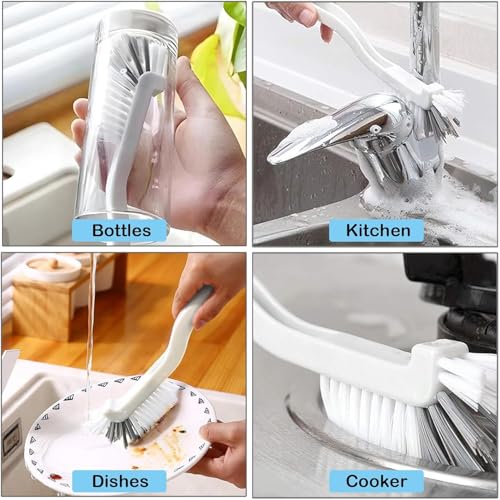 10PCS Crevice Cleaning Brush Set - Hard Bristle Crevice Cleaning Brush Tool, Multifunctional Gap Scrub Brush for Home, Bathroom, Kitchen, Window Track, Bathtub, Vehicle, Faucets, Bowl, Teapot, Cup Use
