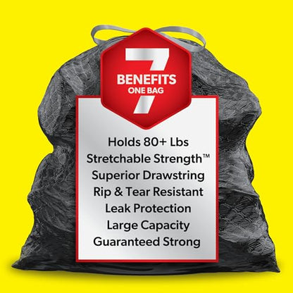 Glad Trash Bags, ForceFlexPlus Drawstring Large Garbage Bags - 30 Gallon, 50 Ct (Package May Vary) (Pack of 2) - size: 50 Count (Pack of 2)
