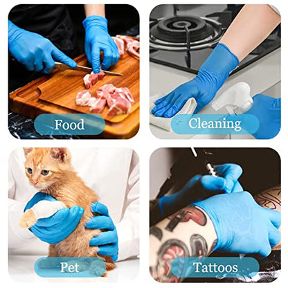 PROMEDIX P Nitrile Disposable Gloves,4mil-100 Count,Gloves Disposable Latex Free,Powder Free for Cooking,Household,Food safe - size: Small, style: Blue of 100