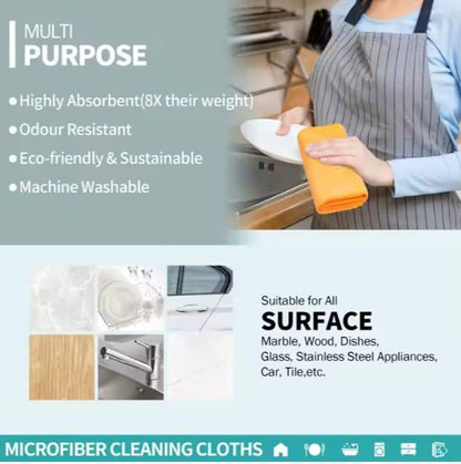 BLYN Microfiber Cleaning Cloths (24 Pack, Multicolors) – Ultra Absorbent, Streak-Free, Reusable Towels for Cleaning Kitchen, Car, Glass, Windows & Household Surfaces (30x30 inches)