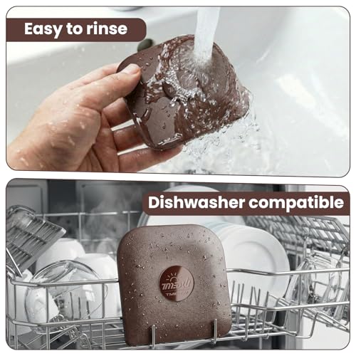 Pan Scraper, 5 Pcs Pot Scraper, Pan Scraper Plastic, Multifunctional Scraper Tool for Kitchen, Non-Slip, Food Safe, High Heat Resistant - color: Brown, size: 5 Pcs