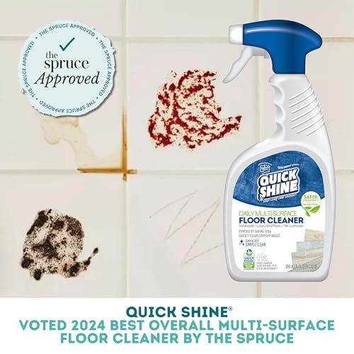 Quick Shine Spray Mop Kit with 3 Reusable Mop Pads & 1 Safer Choice Multi-Surface Floor Cleaner 16oz | Quick & Easy Cleaning | No Batteries Required | Refillable Cleaning Cartridge,White - size: Mop with 3 Refill Pads