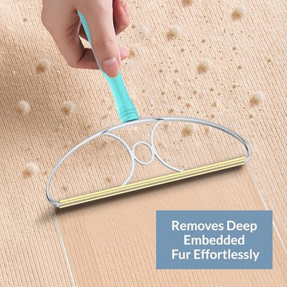 9"-Blade LINTPLUS Pet Hair Remover Max for Large Areas x2 Bigger Than Pro(Carpet Scraper) - Deep Cleaner Pro Pet Hair Remover Multi Fabric Carpet Lint Remover & Dog and Cat Fur Carpet Rake
