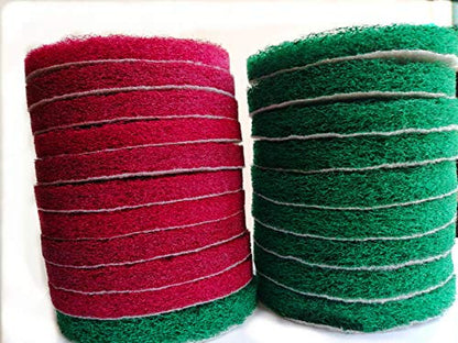 20 Pieces Scrub Pads Drill Power Brush Tile Scrubber Scouring Pads Cleaning Kit Including 2 Kinds of Abrasive Buffing Pads Replacement for Home Kitchen House Indoor Outdoor Cleaning (4 Inch) - size: 4 Inch