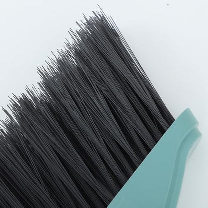 FAVOMOTO Long Handle Sweeping Broom for Floor Cleaning Nordic Blue Heavy Duty Indoor Dust Broom Kitchen and Home Cleaning Tool Suitable for Pet Hair and Daily Sweeping