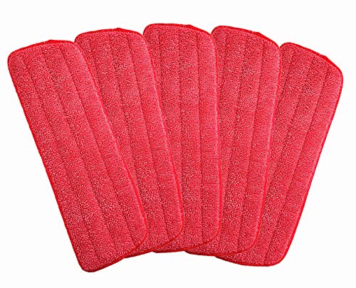 Colorsheng Microfiber Mop Replacement Heads for Wet/Dry Mops Floor Cleaning Pad Fit All Spray Mop (5 Pack)