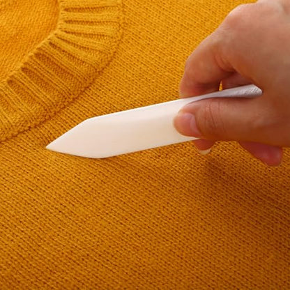 Gatuida Fabric Clothes Scraper Carpet Bone Scraper for Stain Removal, Spot and Stain Treatment Tool, Cleaner, Beige, 5.90 x 0.78 x 0.19 Inch