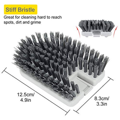 Cleaning Brush Head Tub and Tile Scrubber Stiff Bristles Brush Replacement Refill for Bathroom Bathtub Shower Cleaning Fit Lalafancy Scrub Brush - color: Gray, size: Stiff Bristles Brush