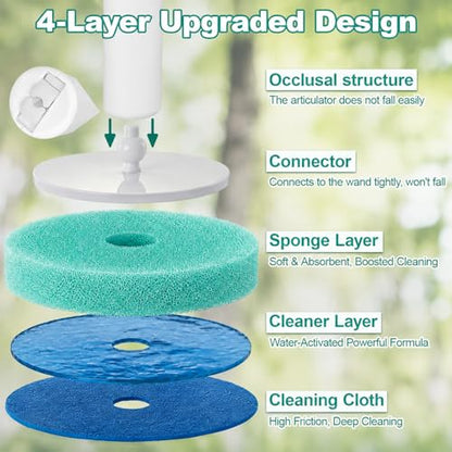 Disposable Toilet Brush, Wall-Mounted Rotating Holder Set, Bathroom Maintenance, Toilet Cleaner（Mixed Fragrance）
