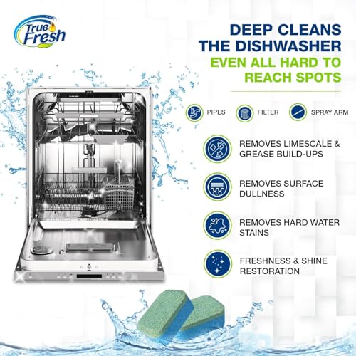 Washing Machine & Dishwasher Cleaner Tablets - 48-Pack Bundle Compatible with Front Loader Top Loader & He Machines and all Dishwashers Removes Buildup Lime Scales and residues - Septic Safe