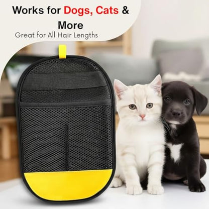 Pet Hair Remover Glove for Laundry, Couch and Grooming, Reusable Electrostatic Dog Cat Hair Removal Mitt, Lint Roller Alternative, Works on Clothes, Carpet and Car Seats