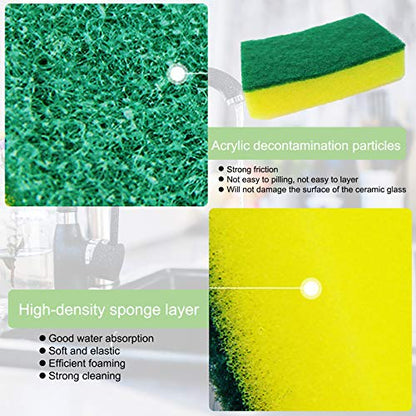30 Pack Sponge Individually Wrapped, Non Scratch Scrouing Sponges for Household Cleaning, Dishes, Kitchen, Apartment, Car, Bike