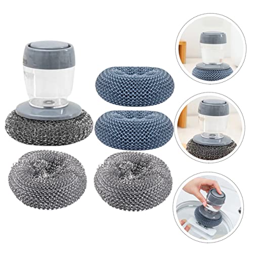 Holibanna Multi-Purpose Pot Brush Kitchen Cleaning Brush Soap Dispenser Dish Scrubber