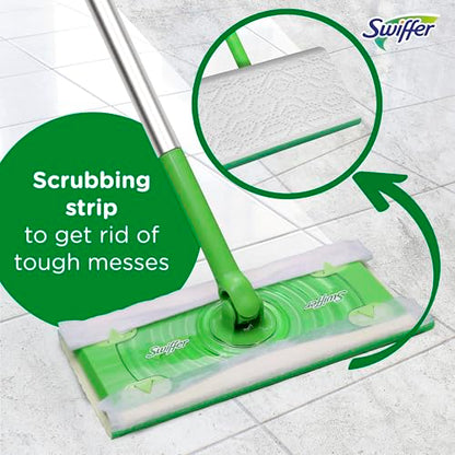 Swiffer Sweep + Mop, Wet Pads Refill, Floor Cleaner for Dirt, Dust, Hair, Cleaning Cloths for Mopping Home, Bathroom, Kitchen, All Purpose Multi-Surface Floor Wipes, Gain, 24ct - size: 24 Count (Pack of 1)
