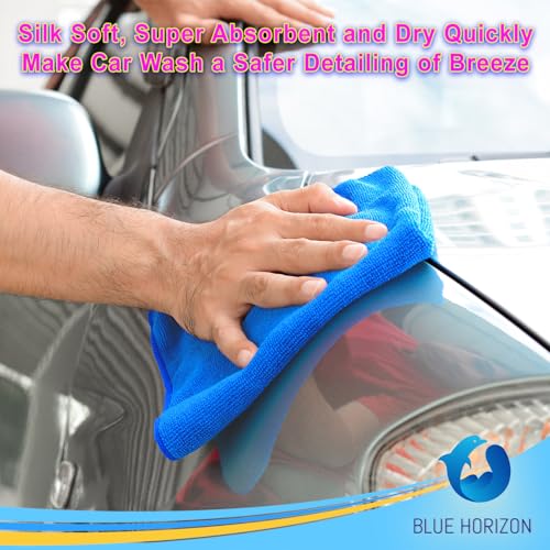 Cleaning Towel Washcloth, 12' x 12" All-Purpose Microfiber Rags - Ultra Soft Washcloths Reusable Shop Towels for Kitchen Bath Car Detailng (Sky Blue, 12"X12" 24-Pack) - color: Sky Blue