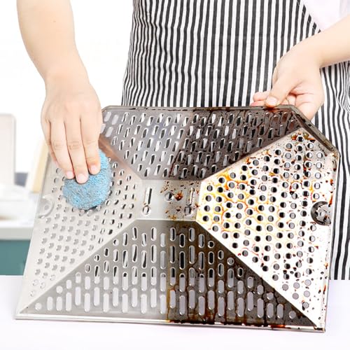 Metal Scrub | Effective Steel Soap Scrubber | 10X Abrasive Reusable Multi-Purpose Brush for Grime Sink Pans Hygiene Stovetops Pots Skillets Stubborn Grease