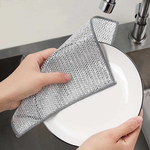 HIC Kitchen Multi-Use Non-Scratch Wire Cleaning Cloths, Set of 6 - style: Wire Cloths, Set/6