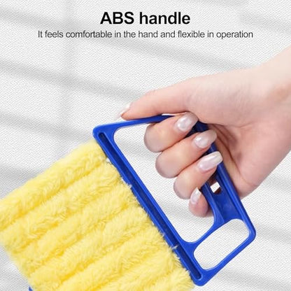 Blue Window Blind Cleaner Duster Tool – Handheld Brush for Venetian Blinds, Air Vents, and Window Tracks - color: Blue