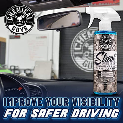 Chemical Guys CLD300 Streak Free Glass & Window Cleaner (Works on Glass, Windows, Mirrors, Navigation Screens & More; Car, Truck, SUV and Home Use), Ammonia Free & Safe on Tinted Windows, 128 fl oz - style: 128 oz (Pack of 1)
