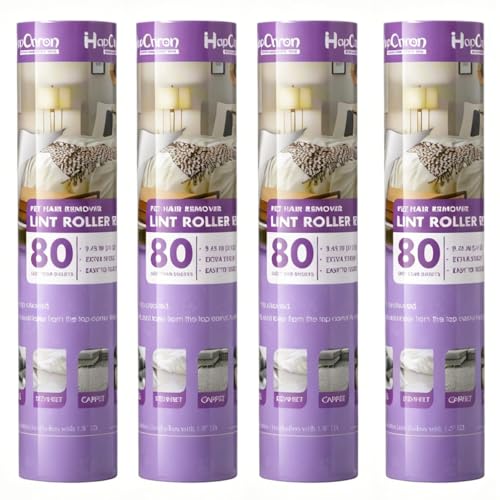 9.45 Inch Large Surface Lint Roller Refills, Fits 9.45" Supersize Lint Rollers with 1.5" ID, 320 Easy Tear Sheets (Pack of 4), Sticky Lint Roller Sheets, Replacement Lint Roller Refill - size: 9.45" / 320 Sheets