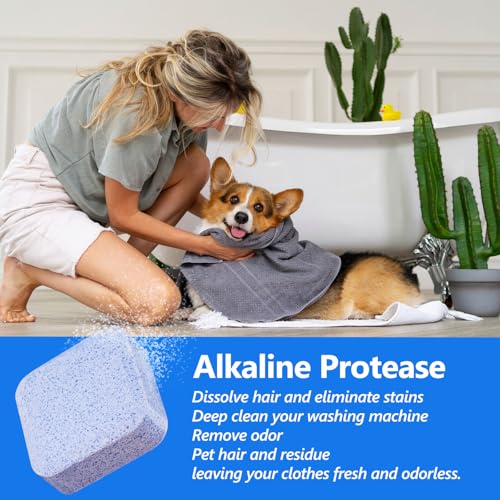 Washing Machine Cleaner-36Pack-18 Month Supply,Washer Machine Cleaner Tablets Formulated For Pet Owners,Easy Pet Hair Remover for Laundry,Compatible with HE, Top & Front Load Washer.Septic Safe - style: Pet Cleaners-Or